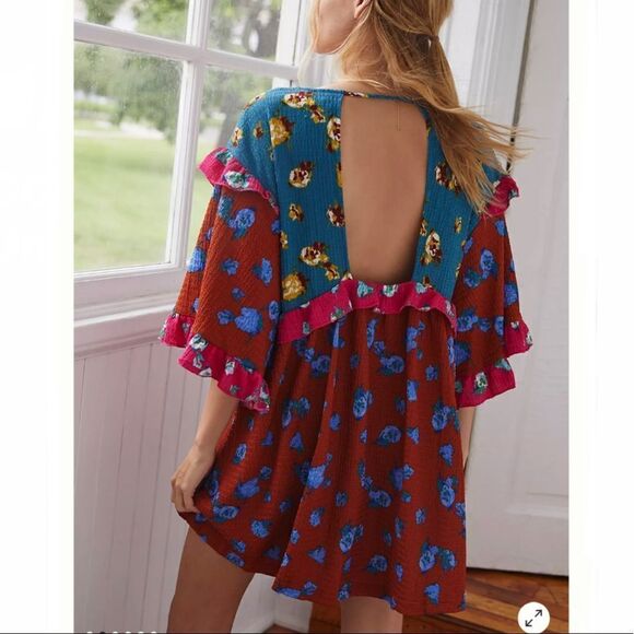 NWT Anthropologie Ruffled Sleep Mini Dress Medium - Picture 6 of 14